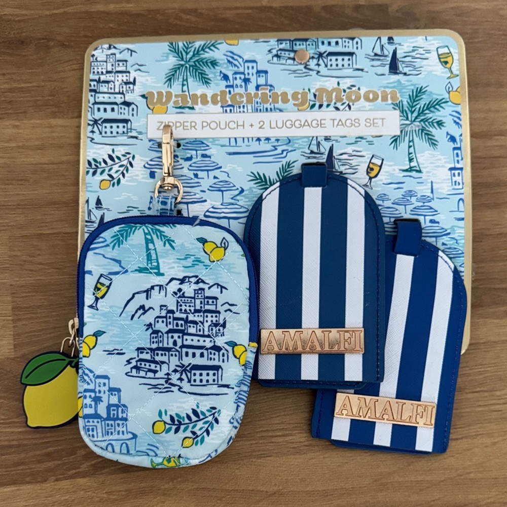 Amalfi Blue and White Travel Set (Brand New)